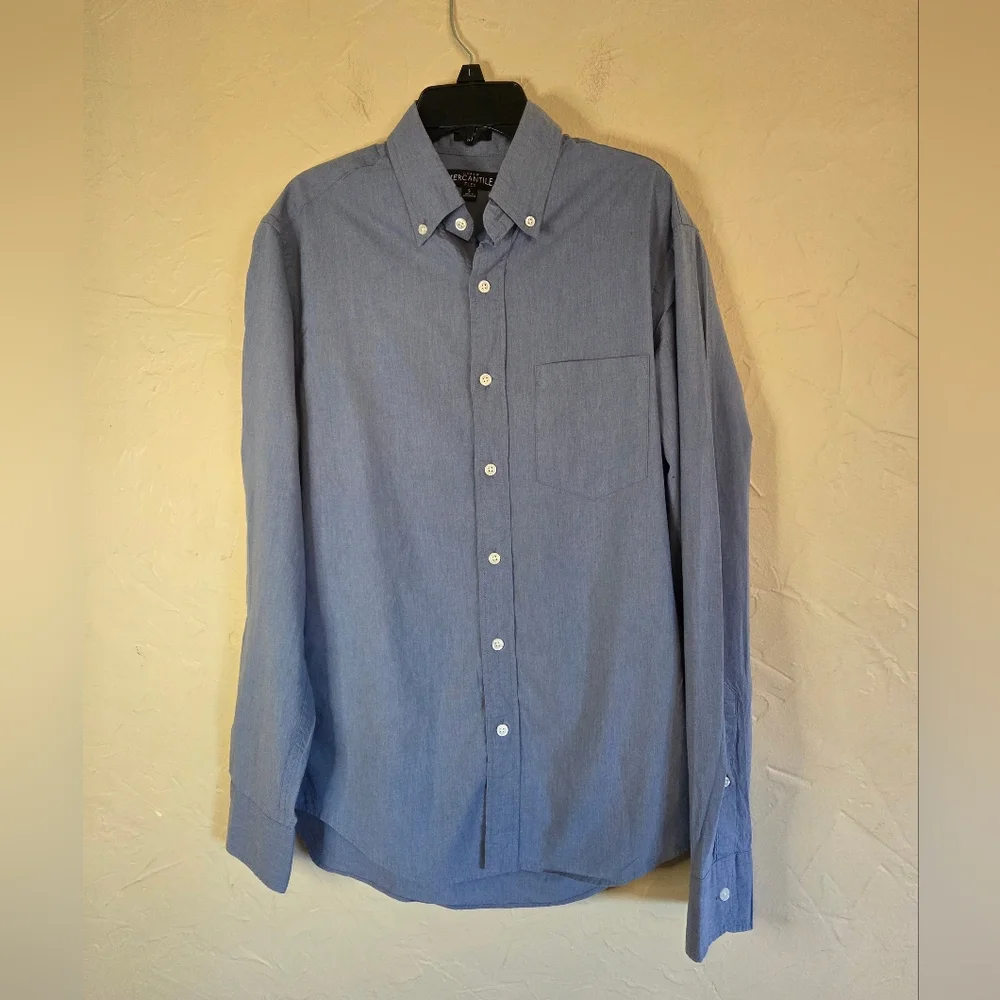 J.Crew Mercantile Flex Slim Blue Button-Down Shirt Size S
